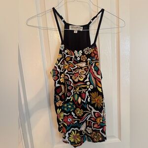 Idyllwind Black Floral Embroidered Camisole